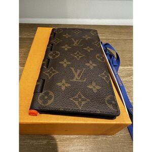 RARE AUTH LOUIS VUITTON VIRGIL ABLOH LV MONOGRAM HINGED BRAZZA M67449 WALLET